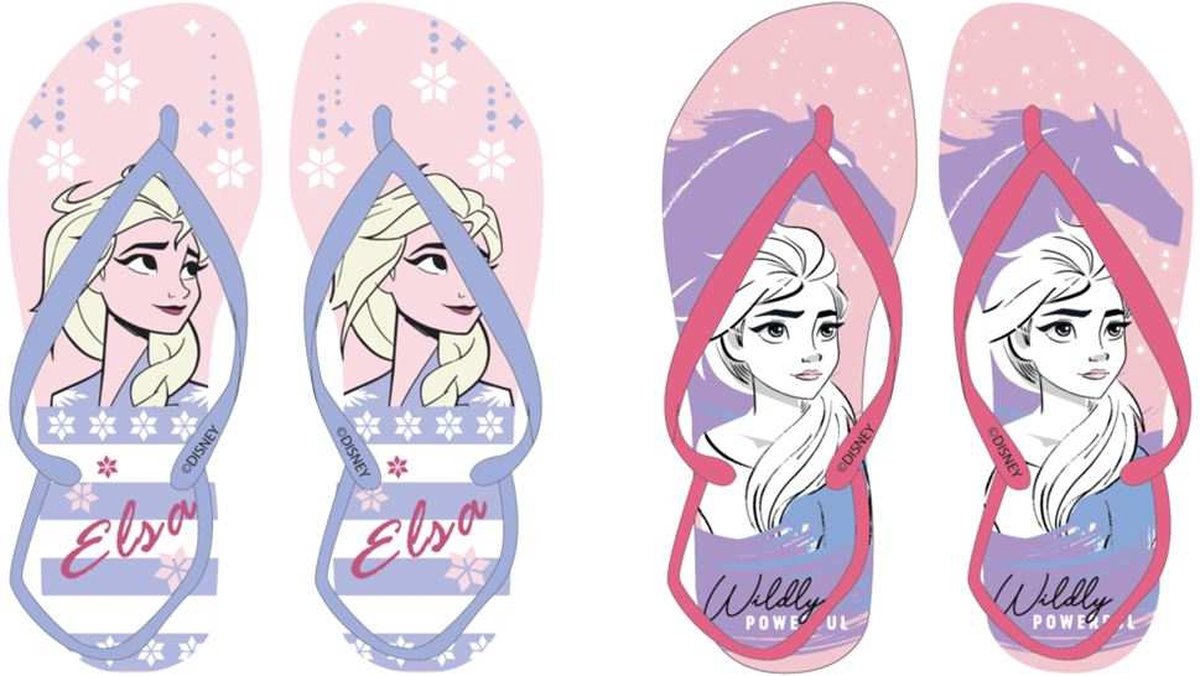 Roze teenslippers van Disney Frozen maat 26/27