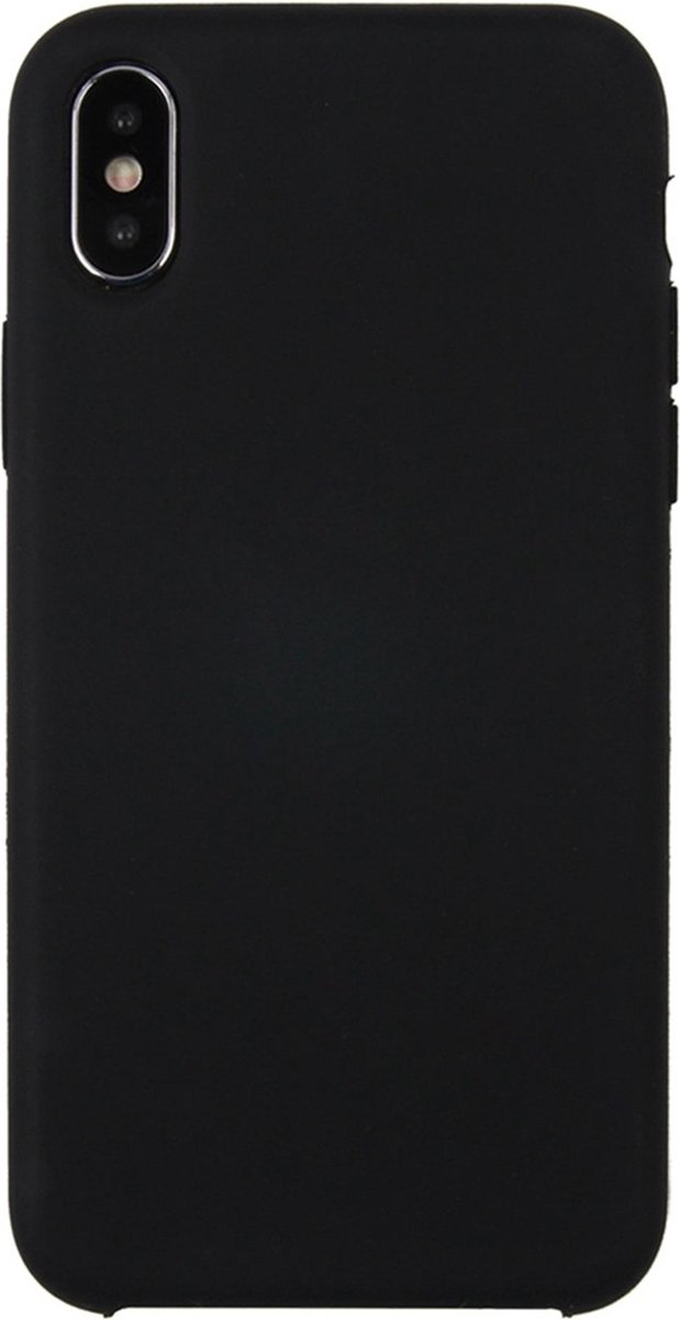 Mobigear Hoesje geschikt voor Apple iPhone X Siliconen Telefoonhoesje | Mobigear Colors Backcover | iPhone X Case | Back Cover - Zwart