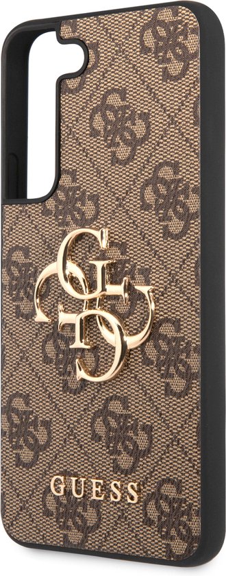 Guess Golden Logo Samsung Galaxy S22 hoesje - Bruin