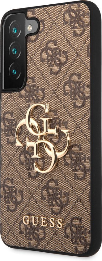 Guess Golden Logo Samsung Galaxy S22 hoesje - Bruin