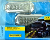 2 x ledverlichting 24 volt geel incl. bevestigingsmateriaal voor vrachtwagen/ truck