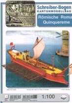 bouwplaat / modelbouw in karton : Schepen : Romeinse Quinquereme, schaal 1:100