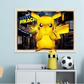 Muursticker Pokemon - Pikachu - Kinderkamer - Jongenskamer - Muurdecoratie - Wandsticker - Sticker Voor Kinderen 60×90CM 4