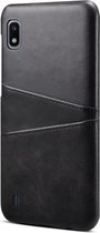 Backcover geschikt voor Samsung Galaxy A10 - Zwart - PU Leer - Pasjeshouder