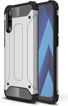 Mobigear Hoesje geschikt voor Samsung Galaxy A50 Telefoonhoesje Hardcase | Mobigear Outdoor Backcover Shockproof | Schokbestendig Galaxy A50 Telefoonhoesje | Anti Shock Proof - Zilver