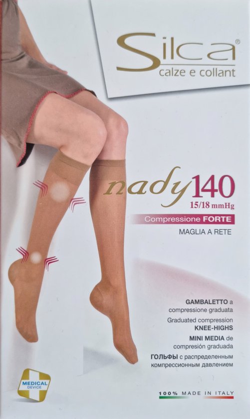 Silca® Nady 140 15/18 mmHg Transparante compressiekousen - steunkousen -  sokken voor ... | bol.