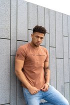 Stay Focused - T-shirt - Camel Brown - Maat L