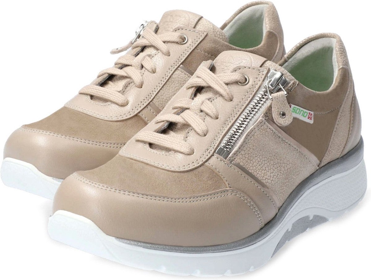 Mephisto Sano Izae - dames wandelsneaker - Taupe - maat 35 (EU) 2.5 (UK) |  bol.com