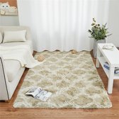 Milla Tapijten - Fluffy Vloerkleed - Tapijt - Extra Zacht - Kleur: Beige, Wit - 120x160 cm