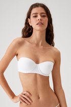 Viuma Vrouw Wit 610261 Micro Beugelbeha Strapless Bh Dagelijks Comfort Hoogwaardig Kwaliteit