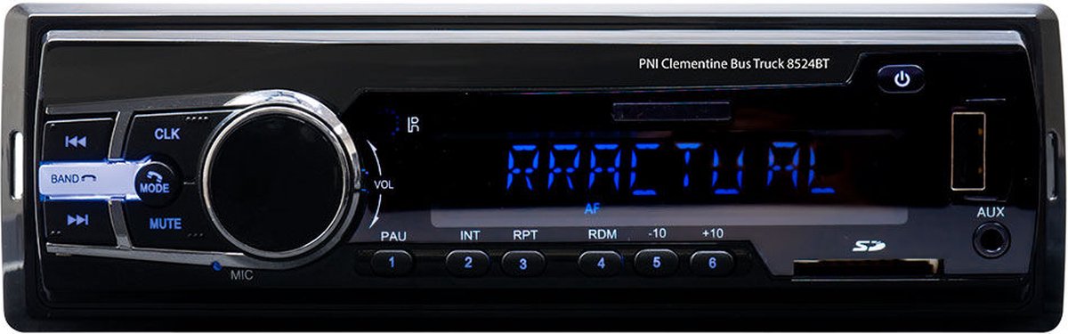 PNI 8524BT Auto Radio Speler - 1DIN - met SD, USB, AUX, RCA en Bluetooth