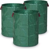 Navaris herbruikbare tuinafvalzak 272 liter - Set van 3 stuks - XXL tuinzak voor groenafval, bladeren of onkruid - In groen met praktische hengsels