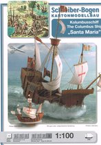 bouwplaat . modelbouw in karton : Schepen: Columbus schip "Santa Maria", schaal 1:100
