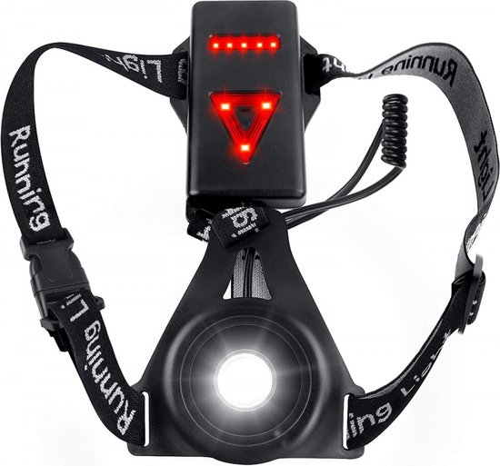 Veiligheidsgordel met LED-licht 250 lumen voor hardlopen, wandelen, kamperen - 1800 mAh oplaadbare batterij - CREE XRE Q5 cadeau geven