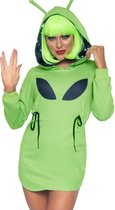 Leg Avenue - Alien Kostuum - Warm Welkom Alien - Vrouw - Groen - Medium - Halloween - Verkleedkleding