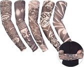 Universele Tattoo Mouwen | 5 Stuks | Carnaval | Accessoires | Feestdecoratie | Nylon