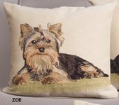 Kussenhoes – luxe gobelinstof – Zoe – Hond – Yorkshire Terrier
