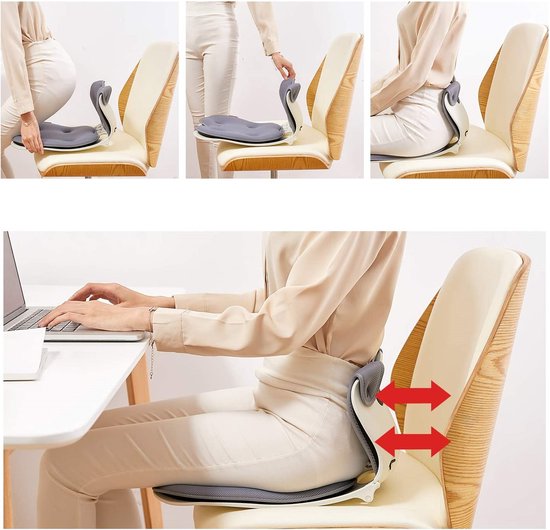 VMCA Zitkussen met een Traag Schuim - Orthopedisch Ergonomisch en Verlicht pijn