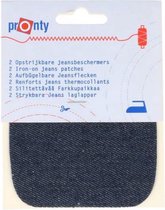 Pronty opstrijkbare kniestukken 10 x 10 cm jeans donker navy