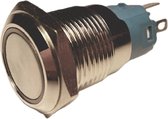 OTRONIC® Drukknop | aan-uit self lock | 12V LED Groen | RVS | 16mm