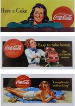 Koelkast Magneten Coca Cola - Set 3 stuks - Nostalgische Look leuk als kado