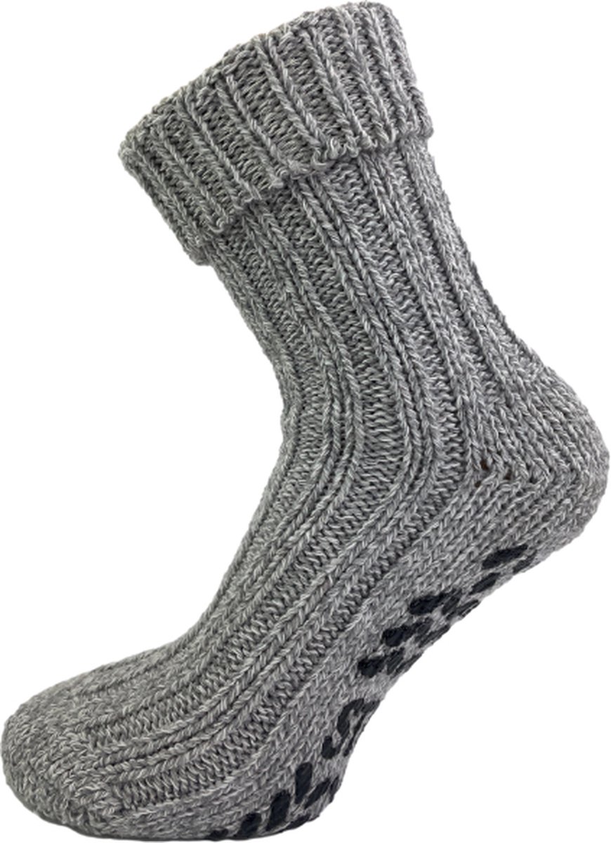 Chaussettes De Maison Norvégiennes Antidérapantes - Longues, Chaudes, Motif Tresse - Parfaites Pour L'hiver