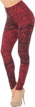 USA-Fashion - Premium Soft Legging - Red Paisley - Regular
