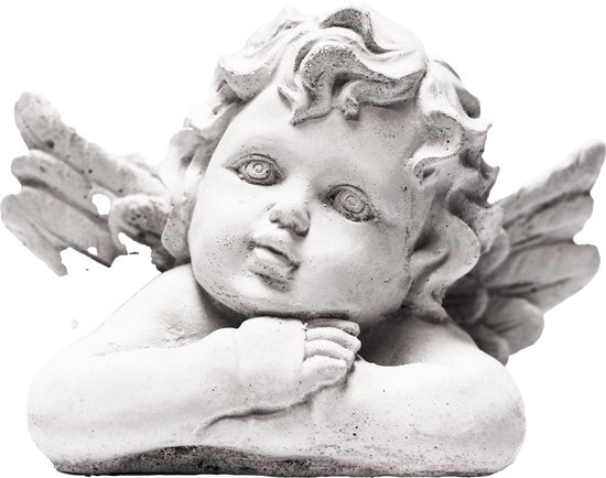 Van plakband Prestige Tuinbeeld engel (klein) - decoratie voor binnen/buiten - beton | bol.com