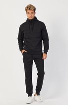 Heren joggingpak slim fit kleur antranciet maat M