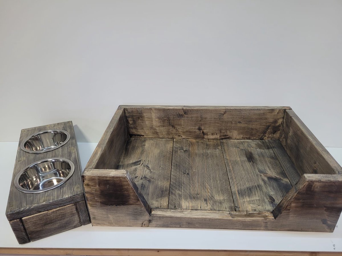 Hondenmand- Set Van Steigerhout