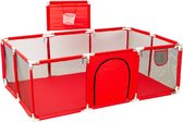 REPEAK Playpen Rechthoek - Speelbox - Ballenbak - 0 tot 6 jaar - Baby’s - Peuter/Kleuter - Spelen - 189x128x104 - Rood