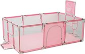REPEAK Playpen Met Voetbalveld - Speelbox - Ballenbak - 0 tot 6 jaar - Baby’s - Peuter/Kleuter - Spelen - 231x128x104 - Roze