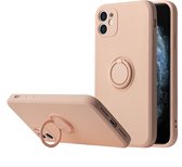 Apple iPhone 11 Back Cover | Telefoonhoesje | Ring Houder | Roze