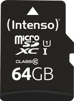 Intenso 64GB microSDXC Performance microSD-kaart 64 GB Class 10 UHS-I Waterdicht