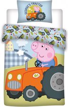 Peppa Pig Baby Dekbedovertrek Brum Brum - 100 x 135 cm - Katoen - incl Dekbed+Kussen KD®