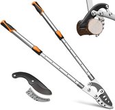 AygoTools - Snoeischaar Telescopisch - Handmatig - Heggenschaar - Bloemenschaar - Tuingereedschap - Gereedschap - Aluminium - Zilver