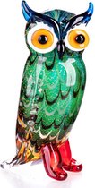 Uil muranostijl glassculptuur Multicolor