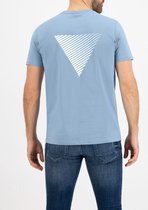 Purewhite -  Heren Regular Fit  Essential T-shirt  - Blauw - Maat XS