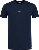Purewhite -  Heren Regular Fit  Essential T-shirt  - Blauw - Maat S
