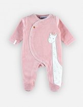 Noukie's -Pyjama - Velour - Rose - Giraf - 1 maand 56