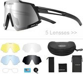 Fietsbril - Sportbril - Racefiets - MTB Mountainbike - 5 Verwisselbare Lenzen en Insert Adapter