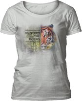 Ladies T-shirt Protect Tiger Grey M