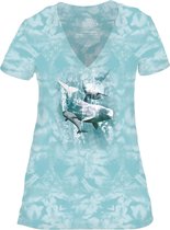 Ladies T-shirt Beluga Pod V-neck Tri-Blend S