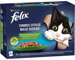 Felix - Malse Reepjes Countryside in Gelei met Groenten (12 x 85 g)