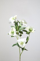 Kunstbloem - Hellebores  - topkwaliteit decoratie - 2 stuks - zijden bloem - roze - 74 cm hoog