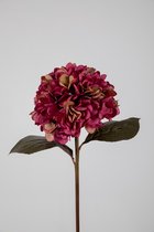 Kunstbloem - Hydrangea - topkwaliteit decoratie - 2 stuks - zijden bloem - roze - 61 cm hoog