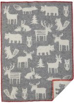 Klippan - couverture berceau - laine - gris forêt - 65x90 cm
