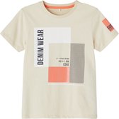 Name it t-shirt jongens - beige - NKMdanso - maat 134/140