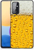 Silicone Back Cover Geschikt voor Samsung Galaxy M52 Telefoonhoesje met Zwarte rand Bier