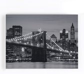 Art for the Home - Canvas LED - Brooklyn Bridge - Multikleur - 60x80